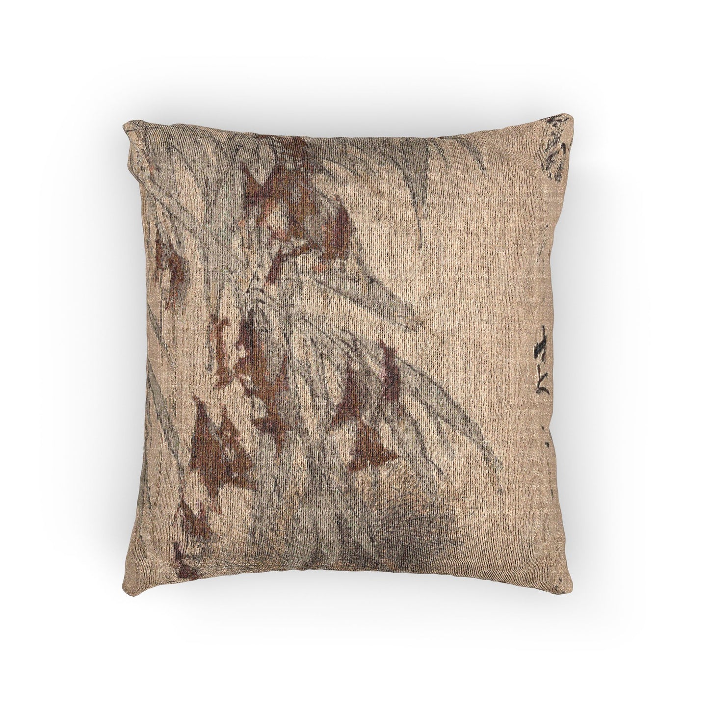 Bamboo and Squirrel Woven Pillow