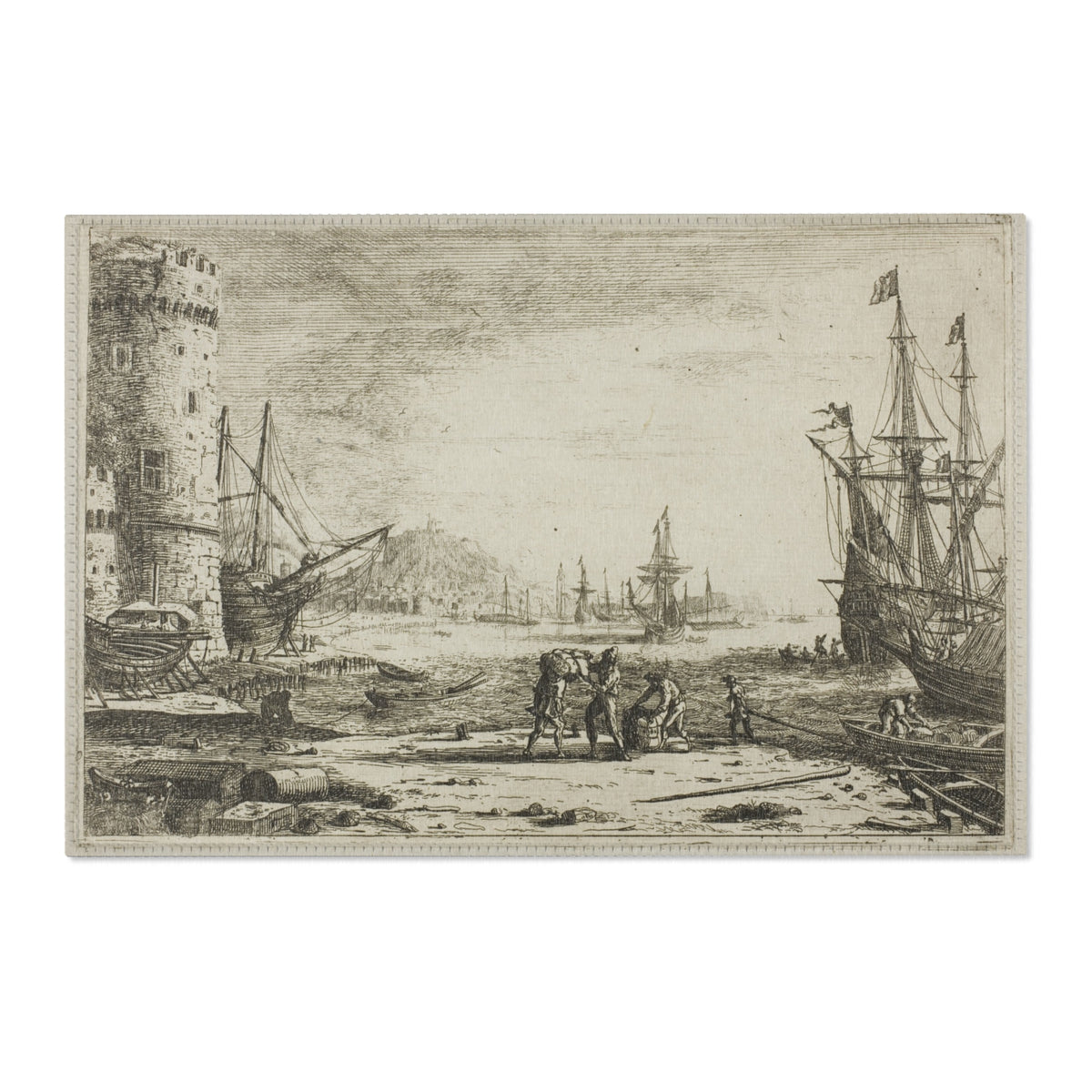 Harbor with a Large Tower — Lorrain Area Rug
