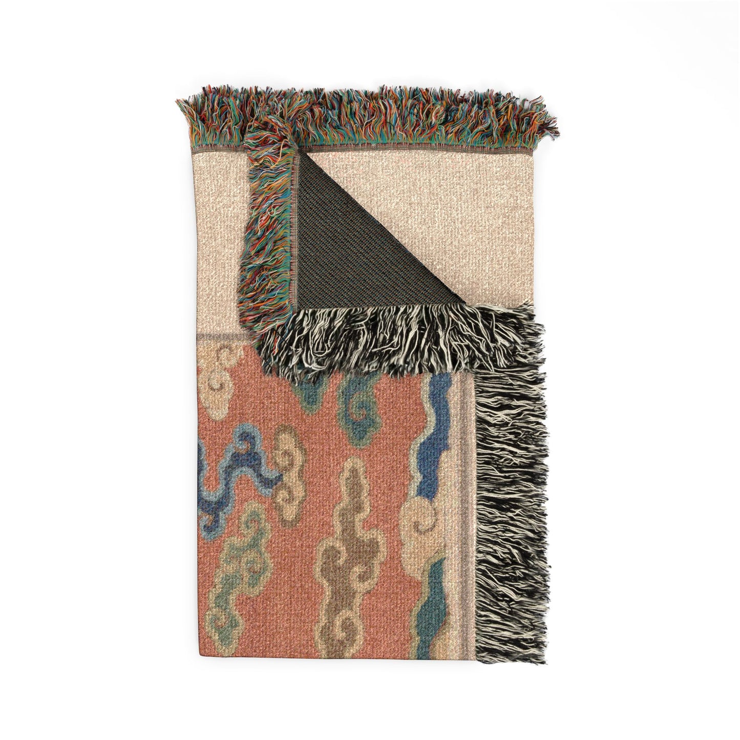 144_rank-badge-with-crane | Woven Tapestry Blanket