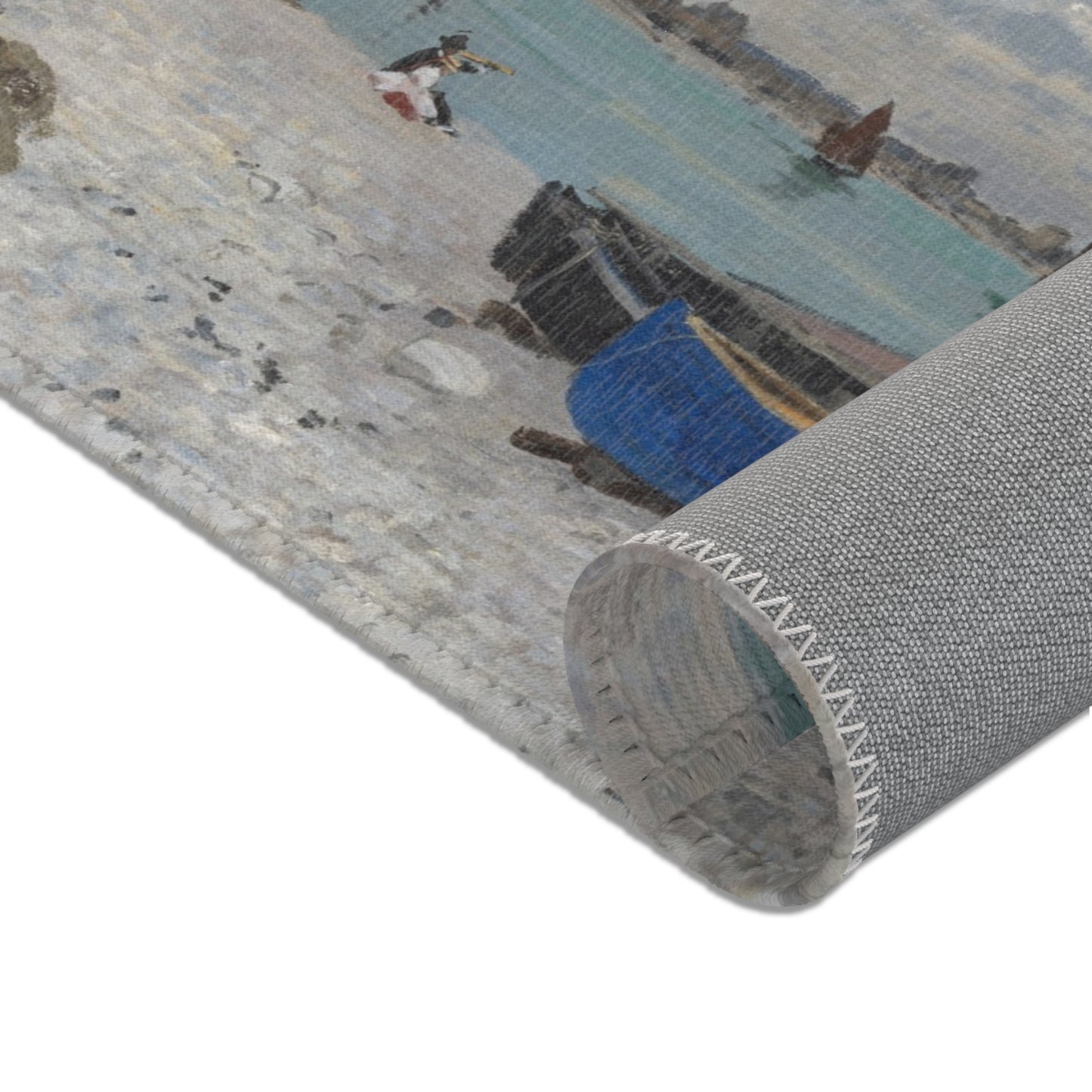Claude Monet - The Beach at Sainte-Adresse | Area Rug