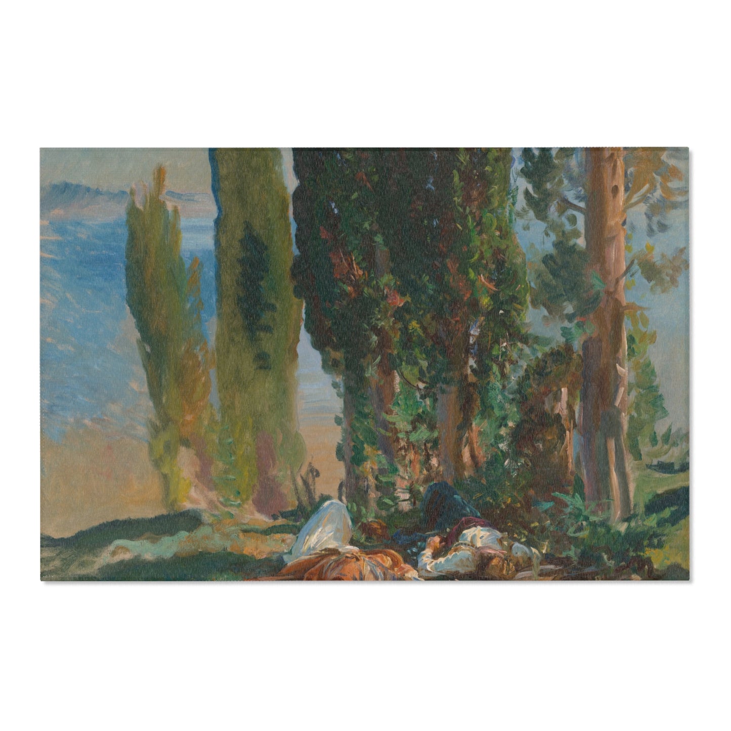 John Singer Sargent - Under the Cypress Trees at Corfu | Area Rug