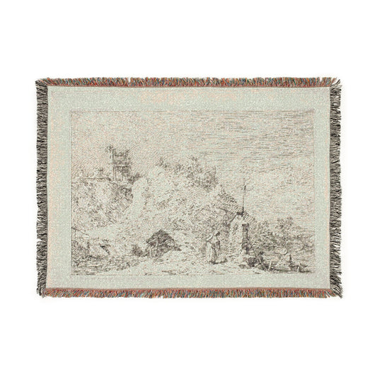 Landscape with the Pilgrim — Canaletto Tapestry Blanket