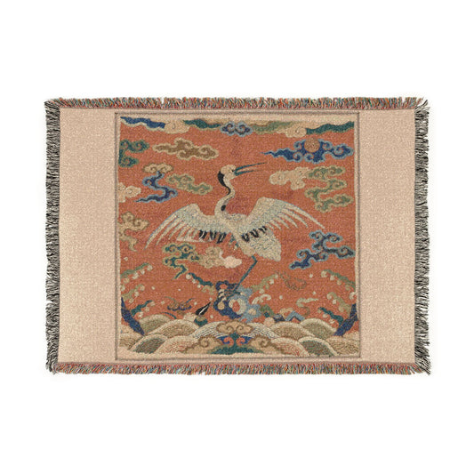 Rank Badge with Crane I Tapestry Blanket