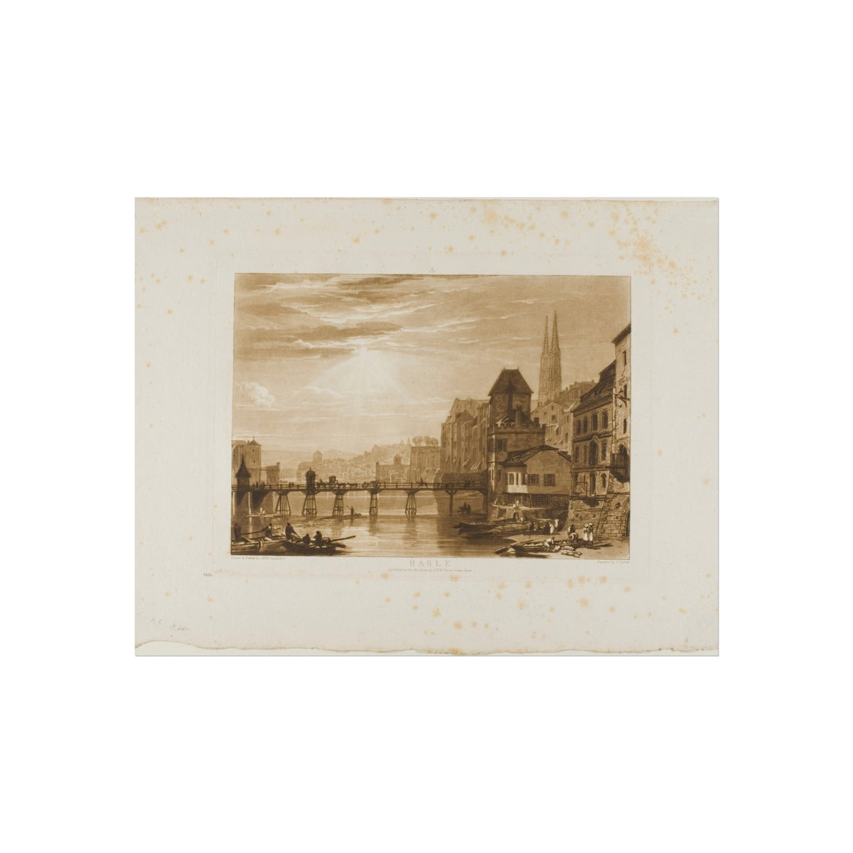 Basle, plate 5 from Liber Studiorum — Joseph Mallord William Turner Fine Art Poster