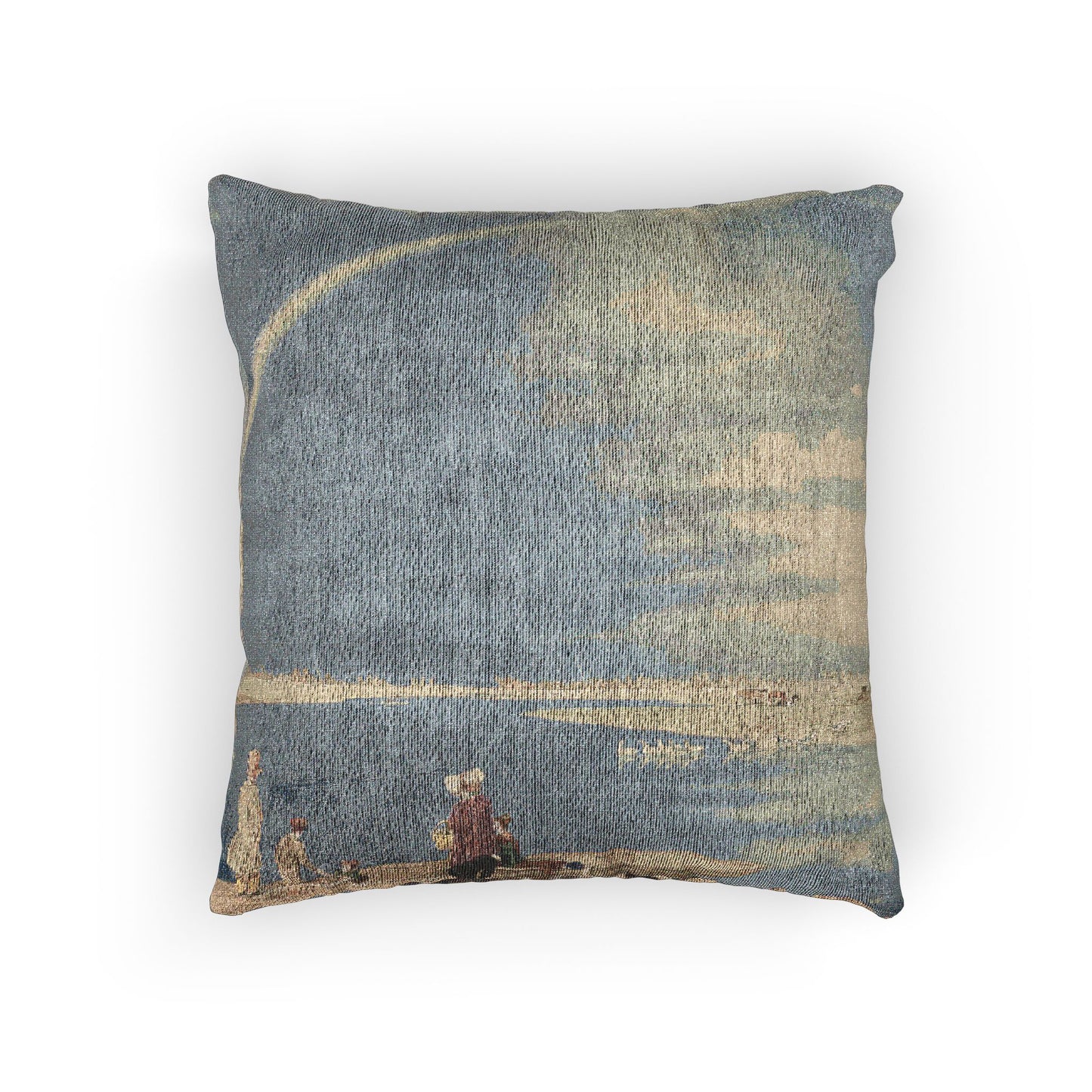 William Turner - An April Shower A View from Binsey Ferry Near Oxford, Looking Towards Port Meadow and Godstow | Woven Pillow
