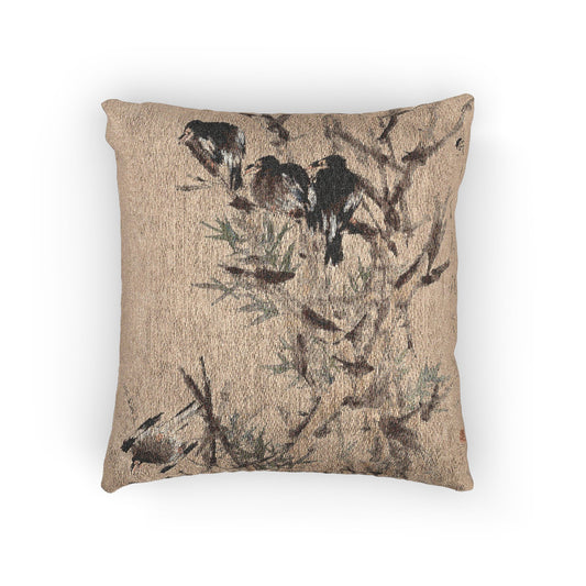Black Birds Pillow
