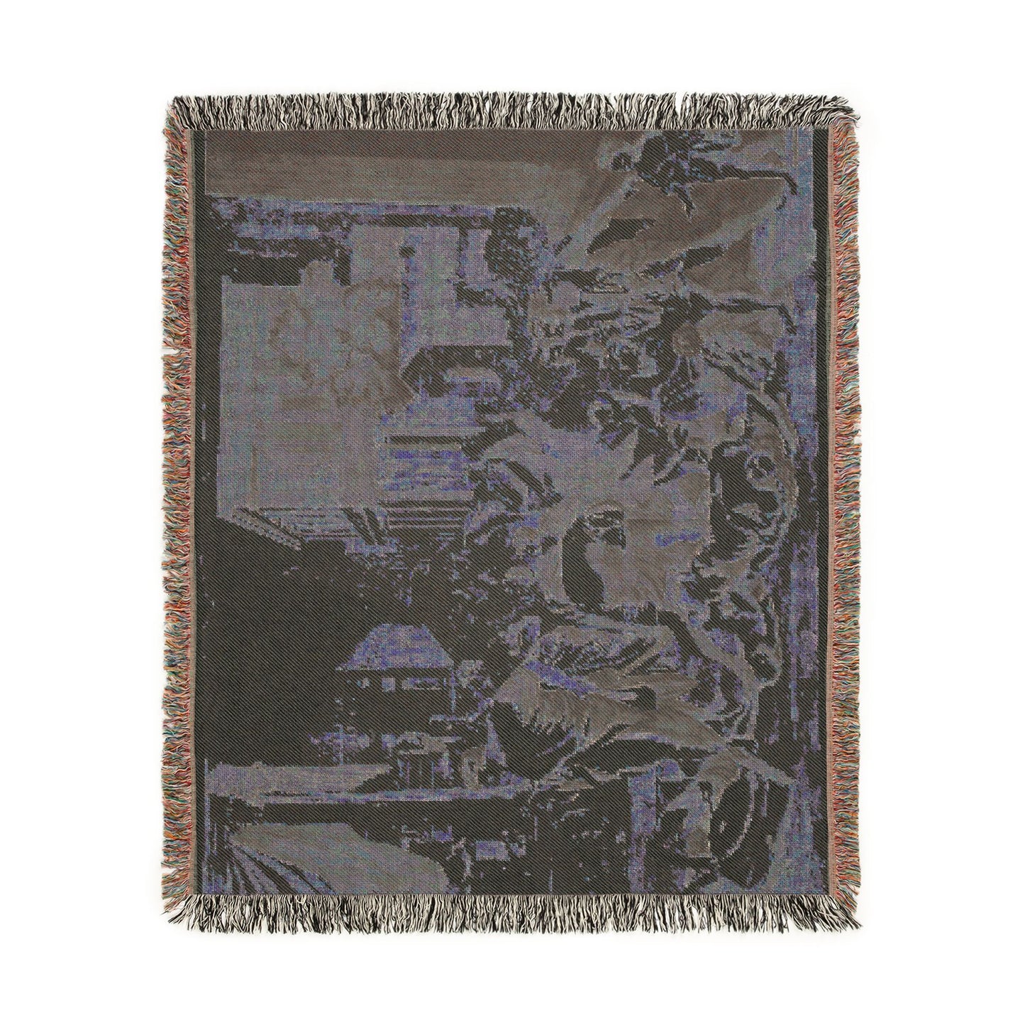 Nicolas Poussin - Plague of Ashdod | Woven Tapestry Blanket