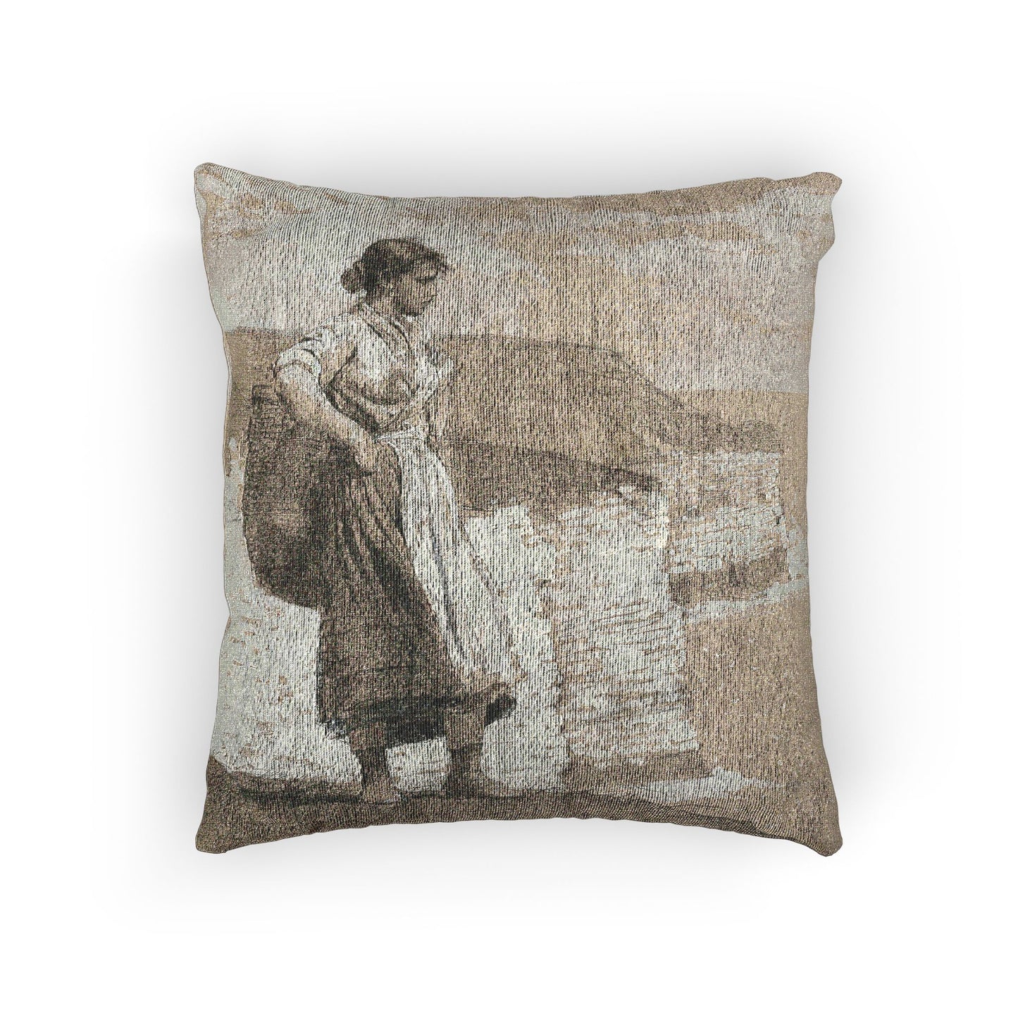 Winslow Homer - Flamborough Head, England | Woven Pillow