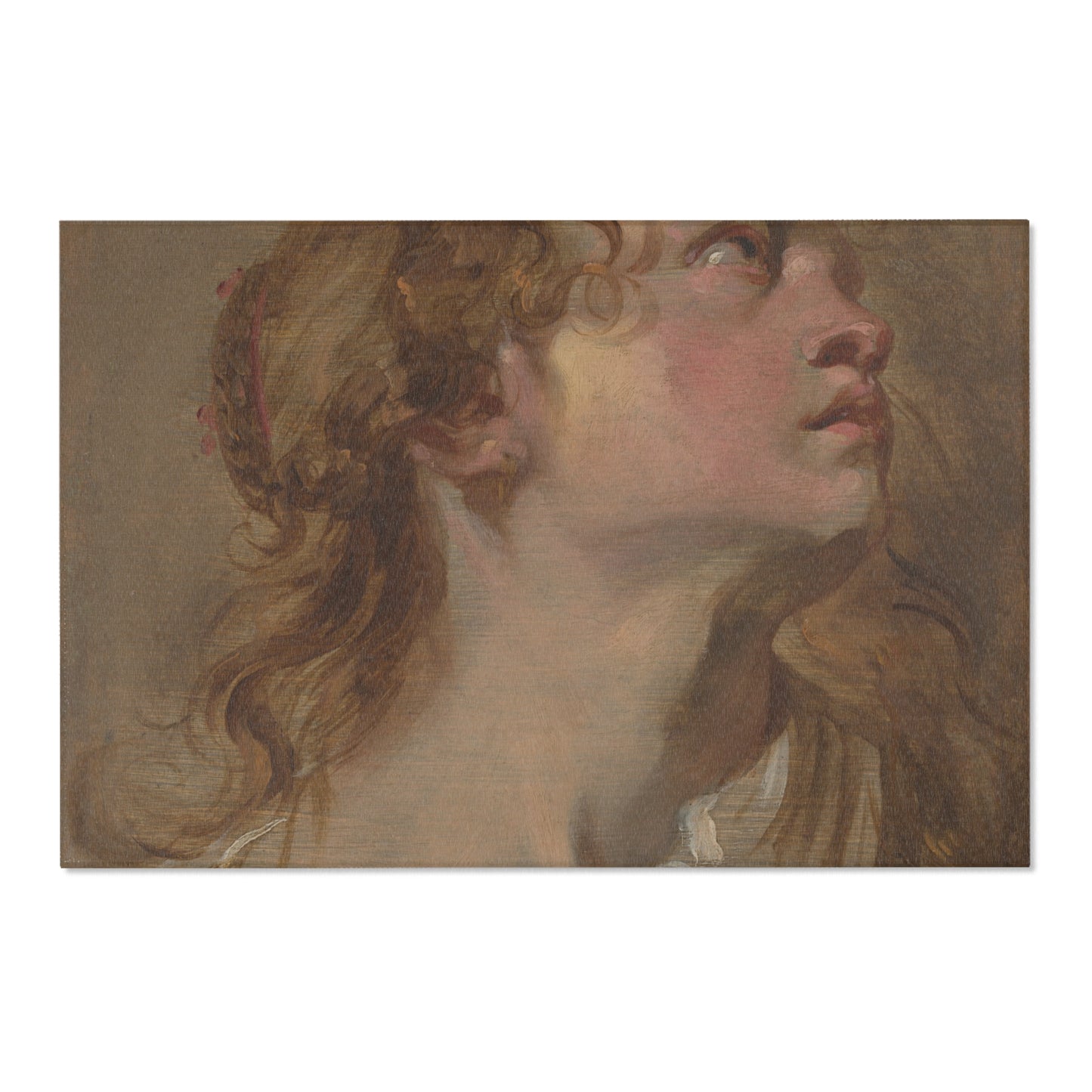 Anthony van Dyck - Head of a Girl | Area Rug