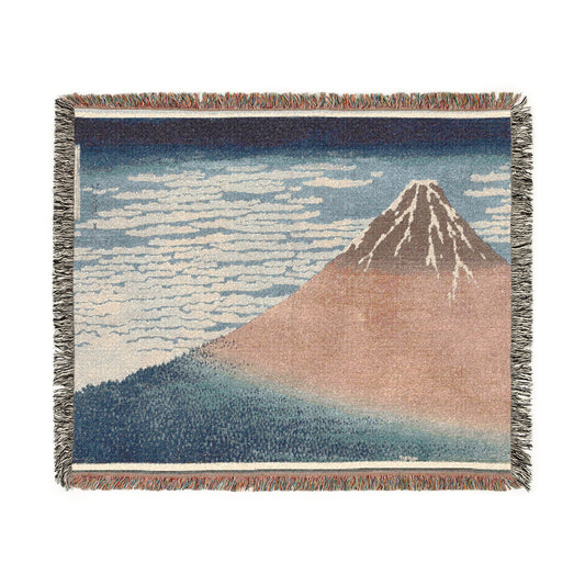 South Wind, Clear Sky, from Thirty-Six Views of Mount Fuji Woven Throw Blanket