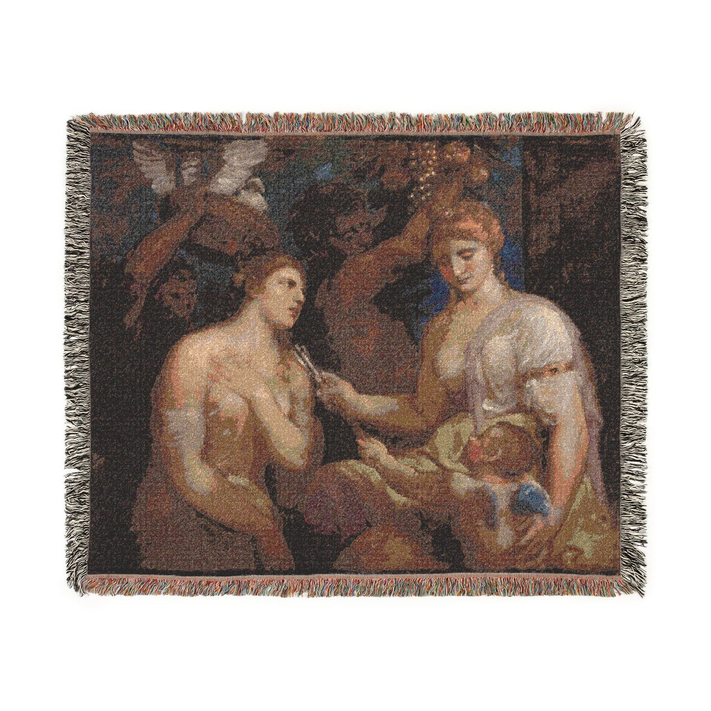 Imitator of Titian - Allegory of Venus and Cupid | Woven Tapestry Blanket
