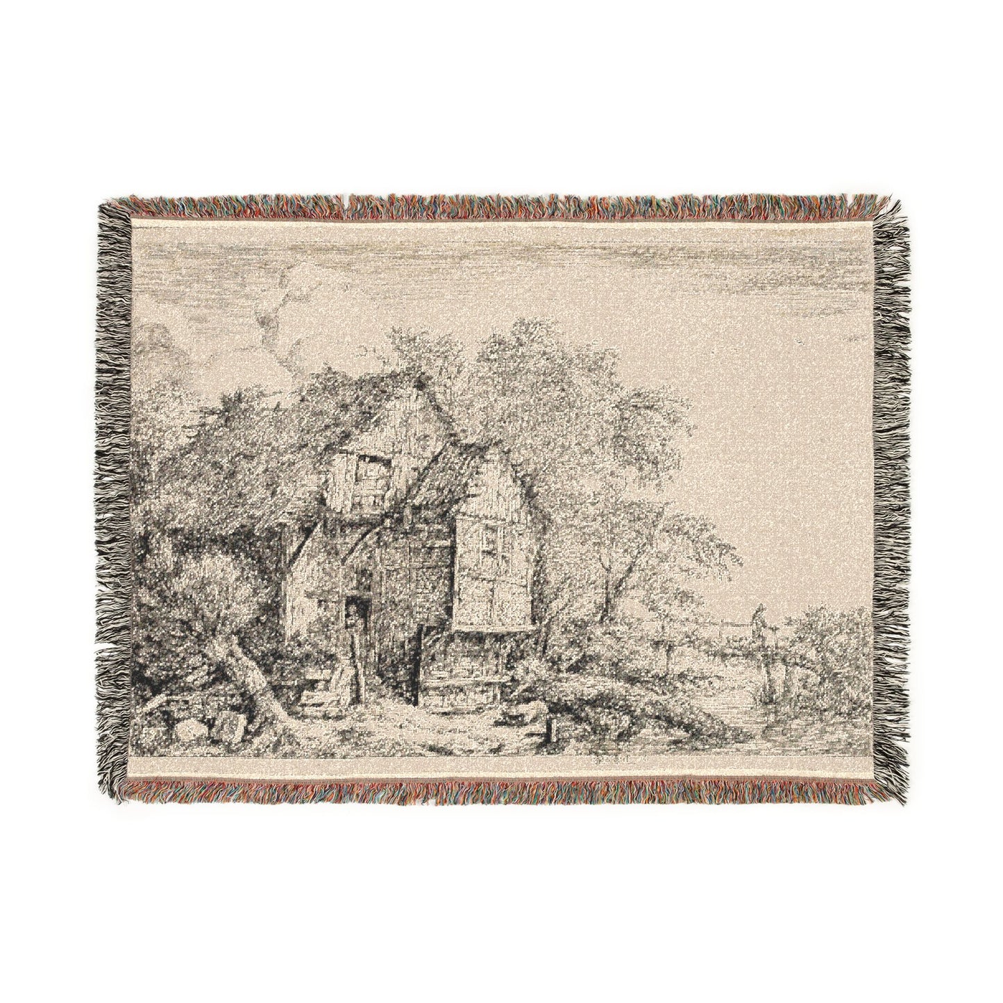 Jacob van Ruisdael - The Little Bridge | Woven Tapestry Blanket
