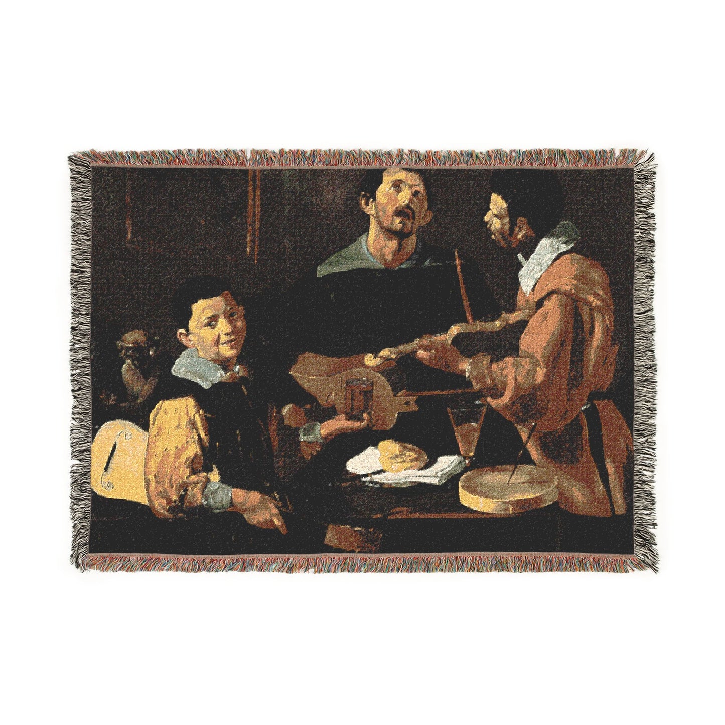 Diego Velázquez - The Three Musicians - Google Art Project | Woven Tapestry Blanket