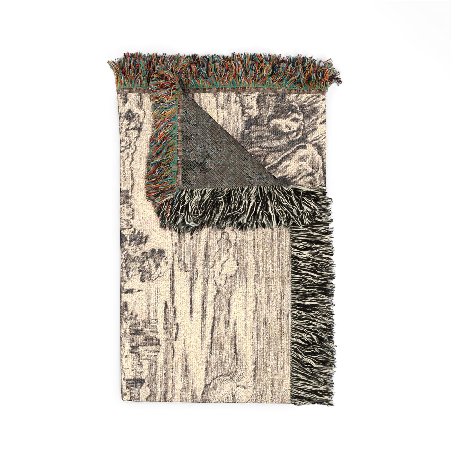 Landscape with a Milkmaid Woven Throw Blanket