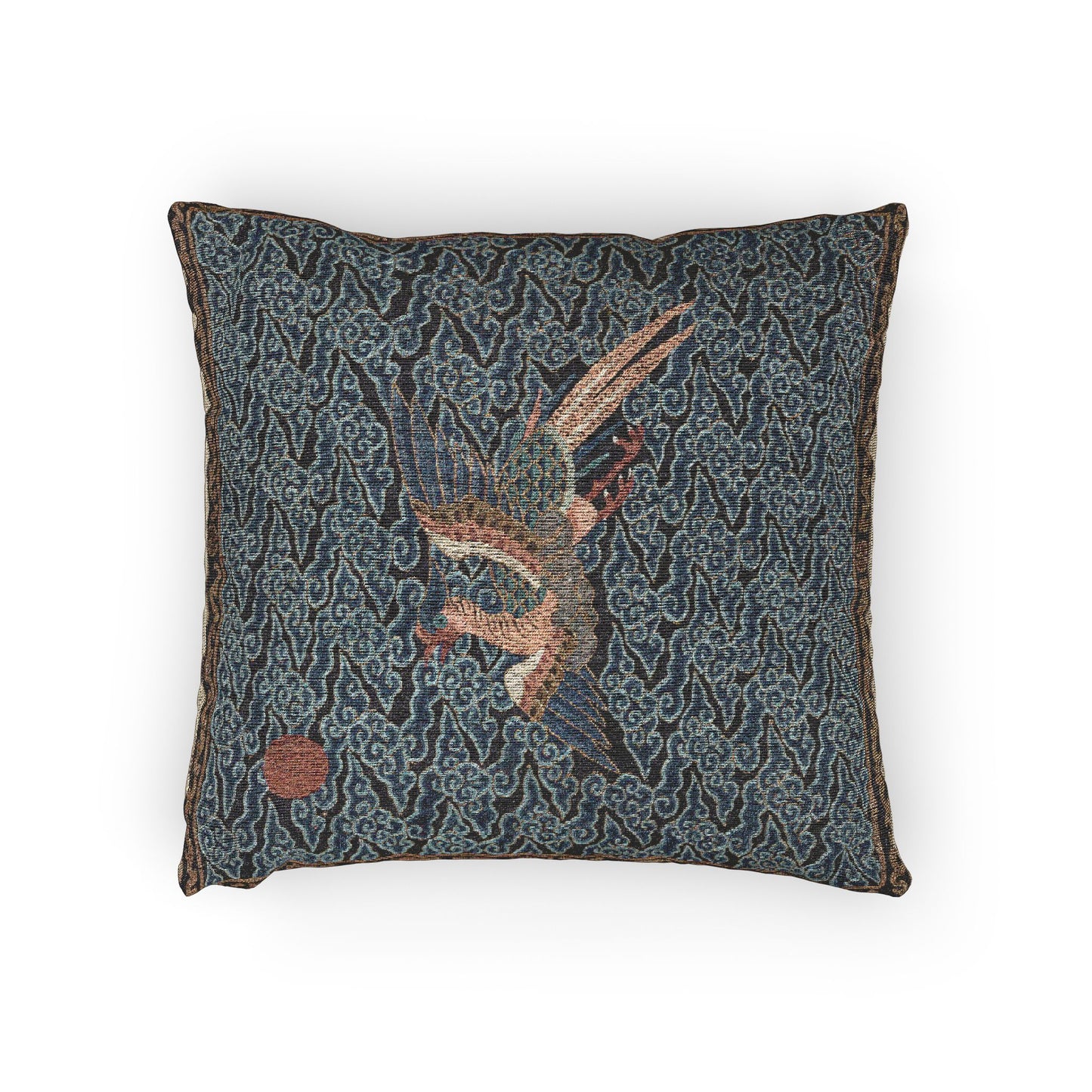 140_rank-badge-with-pheasant | Woven Pillow