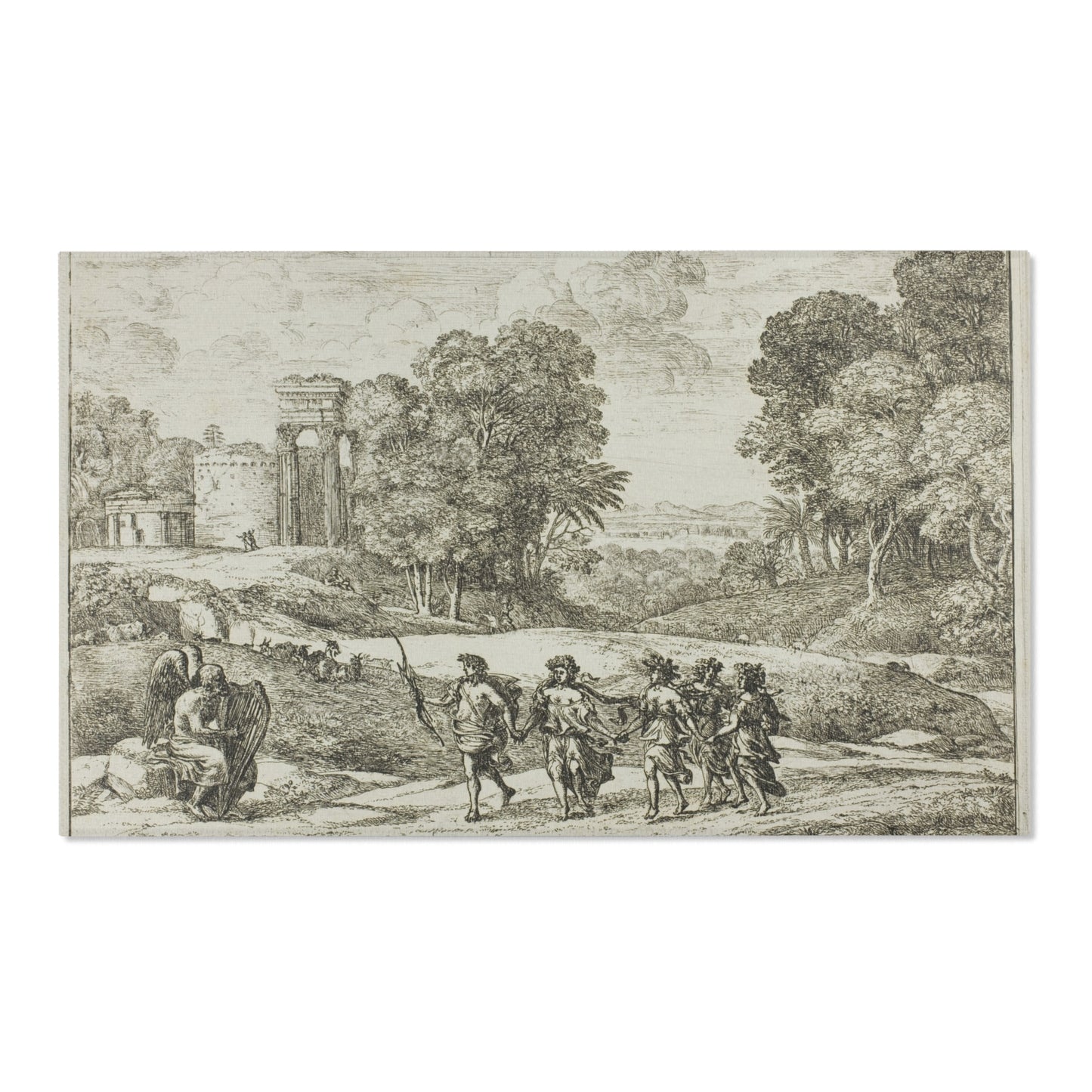 Claude Lorrain - Time, Apollo and the Seasons | Area Rug