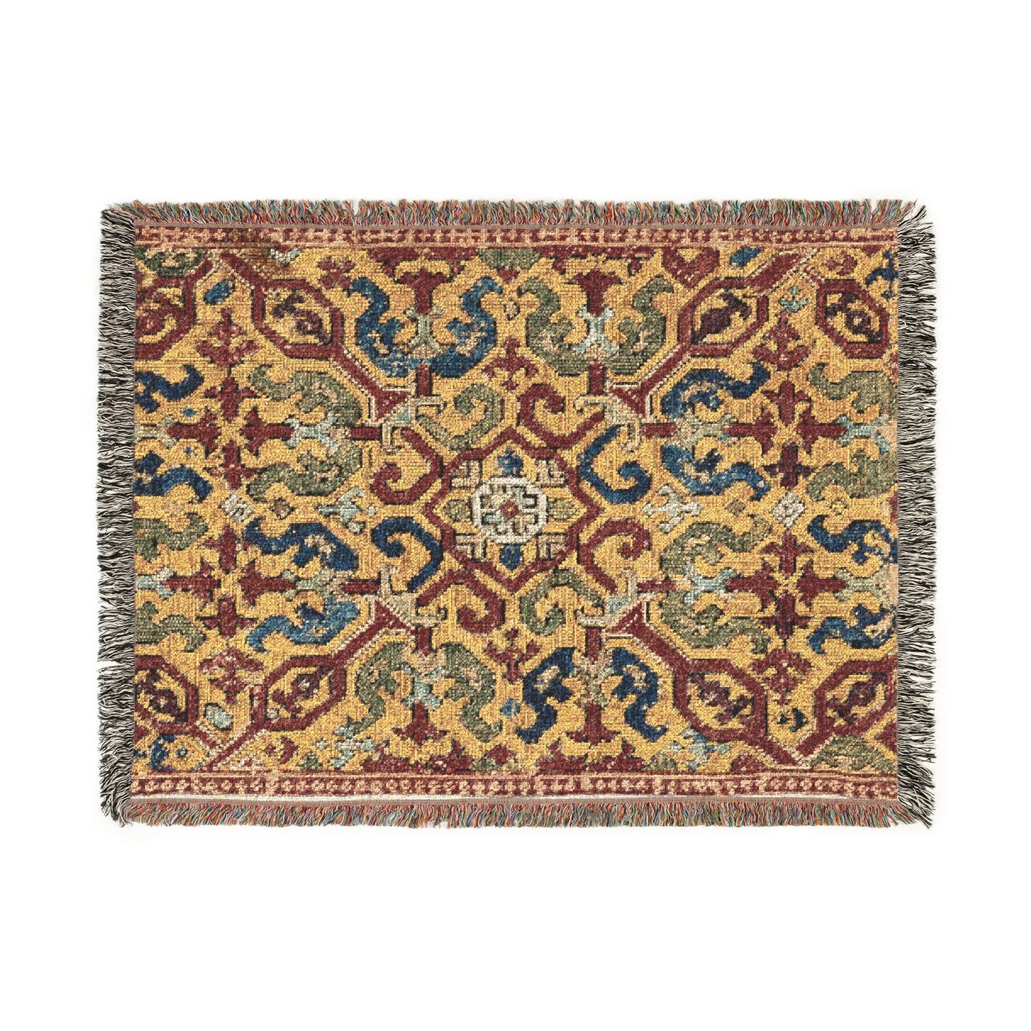 Fragment of a furnishing textile Woven Throw Blanket