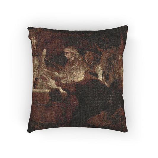The Conspiracy of Claudius Civilis — Rembrandt van Rijn Woven Pillow