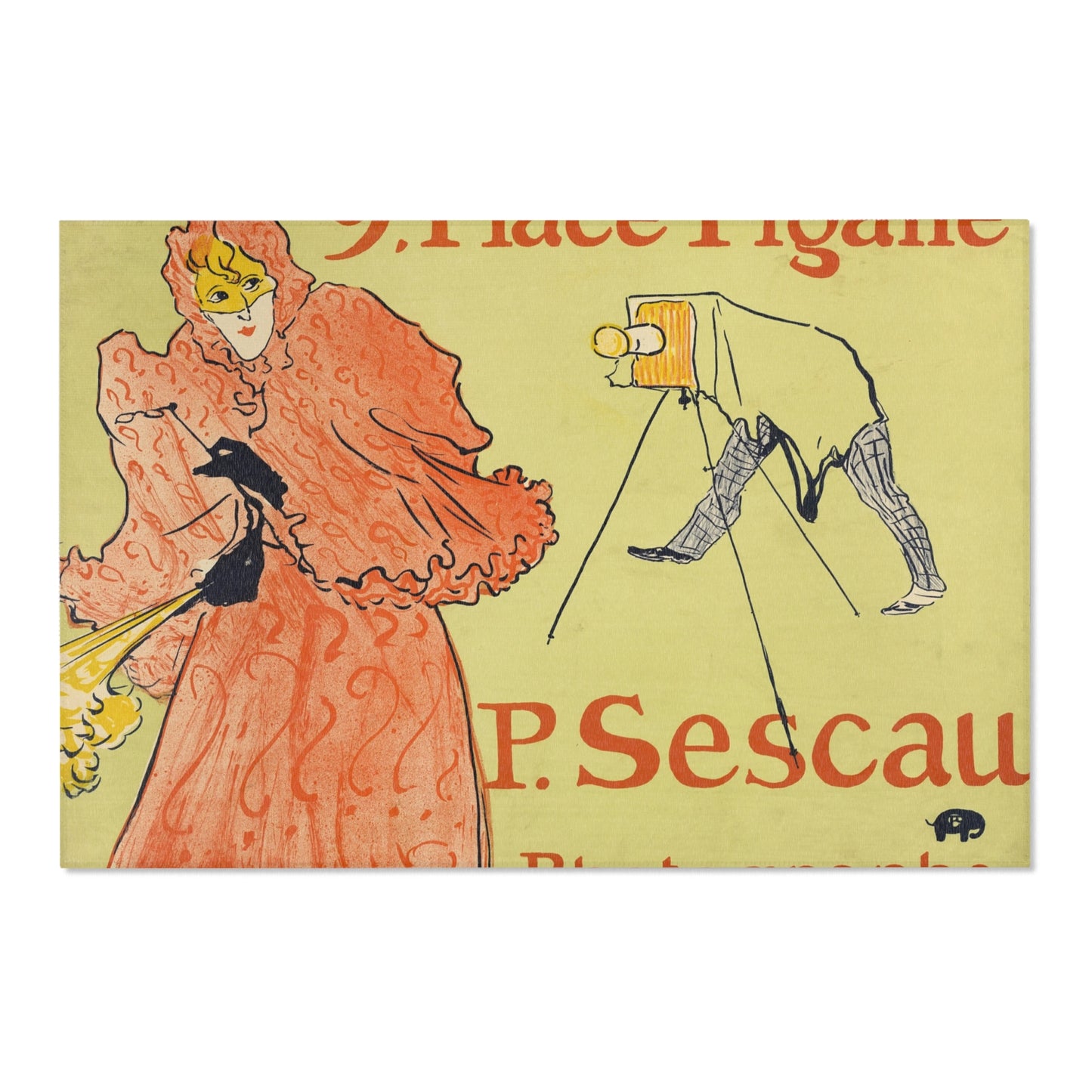 Henri de Toulouse-Lautrec - The Photographer Sescau | Area Rug
