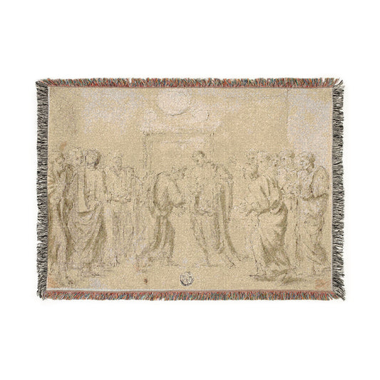 The Incredulity of Saint Thomas (style of Poussin) Tapestry Blanket