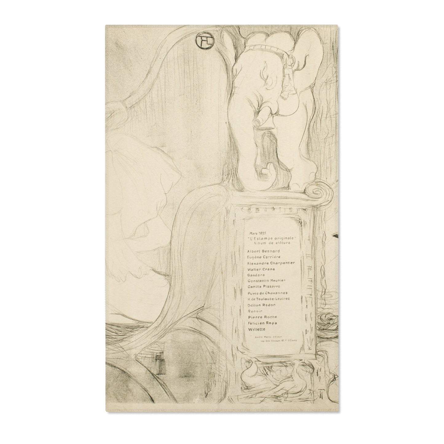 Henri de Toulouse-Lautrec - Cover for L'Estampe originale | Area Rug