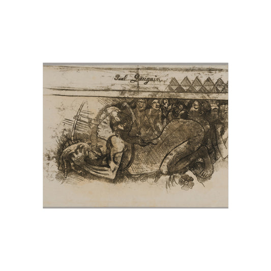 Woman with a Cat — Paul Gauguin Fine Art Poster