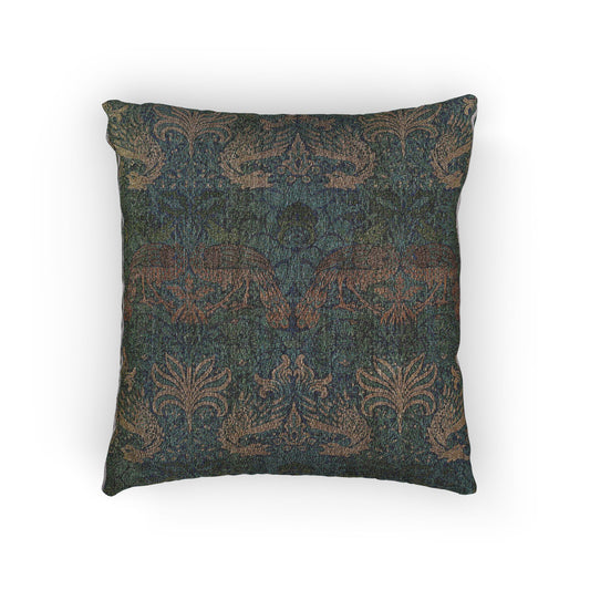 Peacock and Dragon Pillow