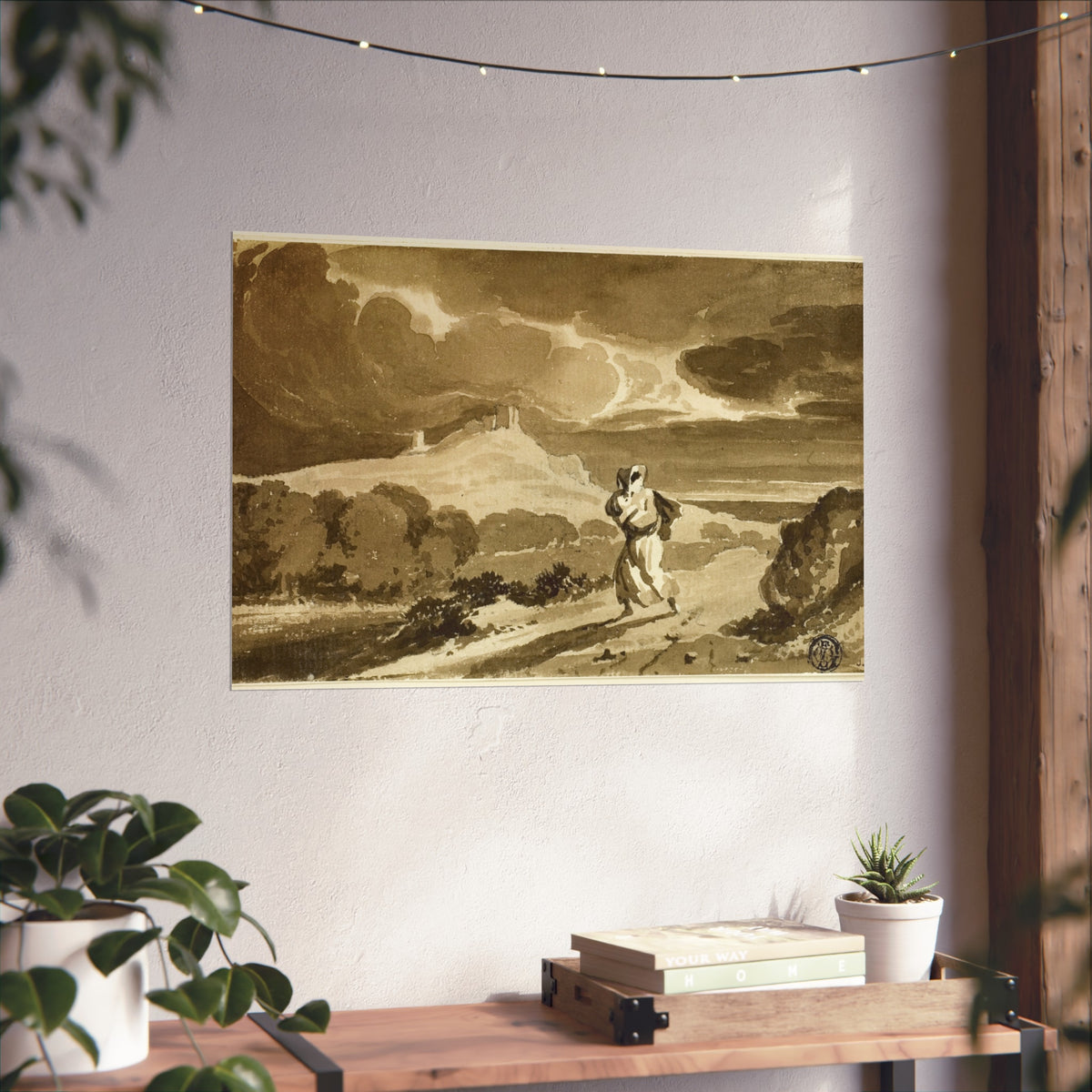 Woman with Baby Fleeing Across Moors — John Constable Fine Art Poster