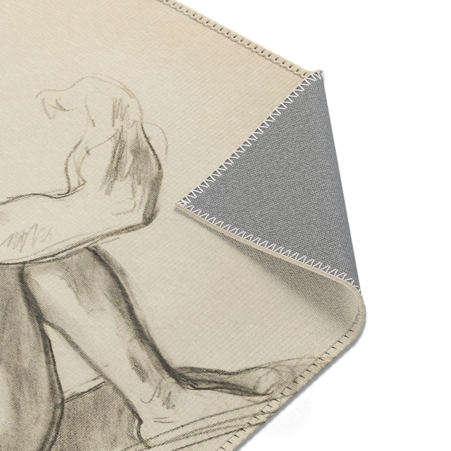 John Singer Sargent - Seated Male Nude | Area Rug