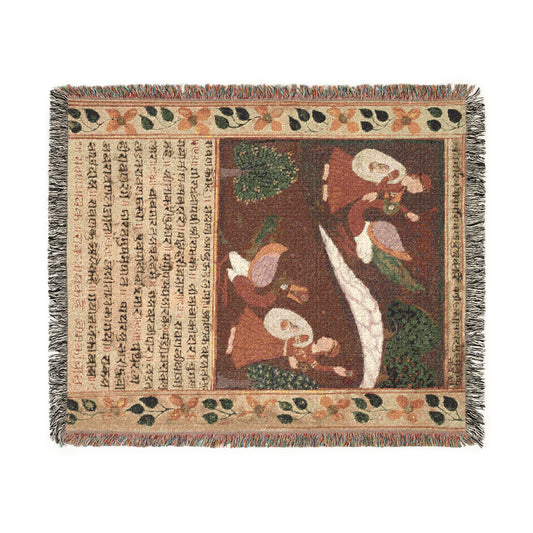 Ravana battles the great vulture Jatayu and defeats him by throwing stones in his mouth, folio 18 (recto) from a Chandana Malayagiri Varta (