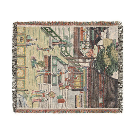 Music in the Jade Palace Woven Throw Blanket