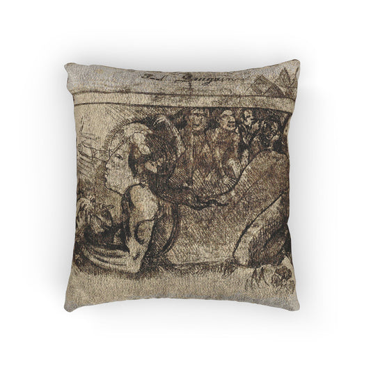 Woman with a Cat — Gauguin Pillow