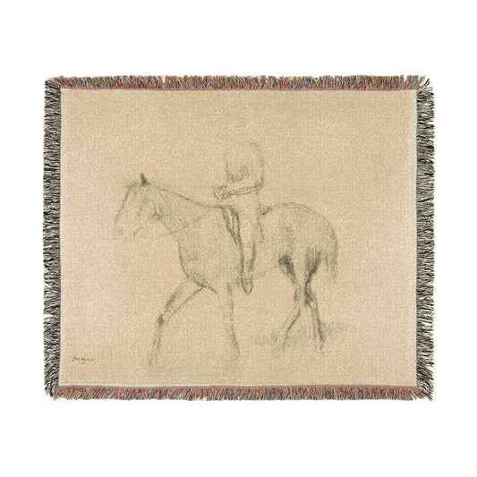 Horse and Rider — Degas Tapestry Blanket