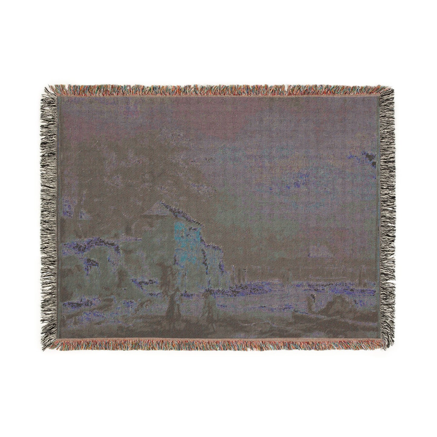 Hamburg, Kunsthalle, Jacob van Ruisdael, Winterlandschaft | Woven Tapestry Blanket