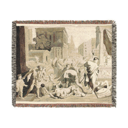 Plague of Ashdod — Poussin Tapestry Blanket