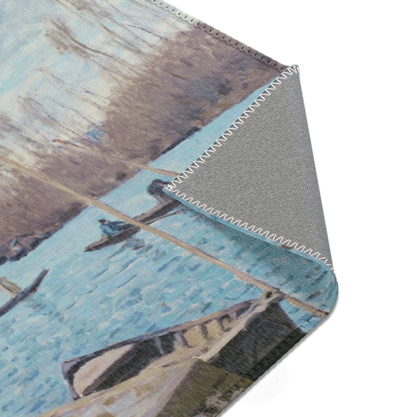 Alfred Sisley - The Seine at Port-Marly, Piles of Sand | Area Rug
