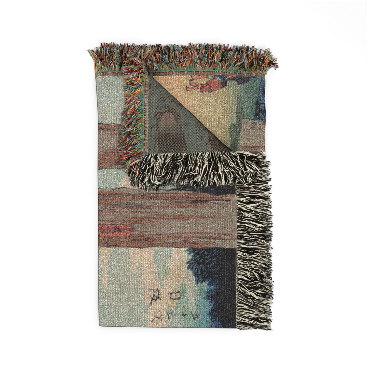 Nissaka: The Night-Weeping Stone at Sayo no Nakayama, from the series The Fifty-Three Stations of the Tōkaidō Woven Throw Blanket