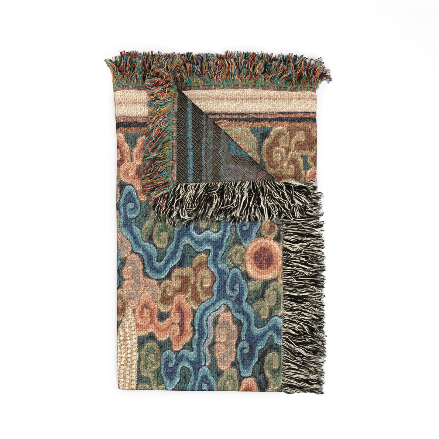 148_rank-badge-with-silver-pheasant | Woven Tapestry Blanket