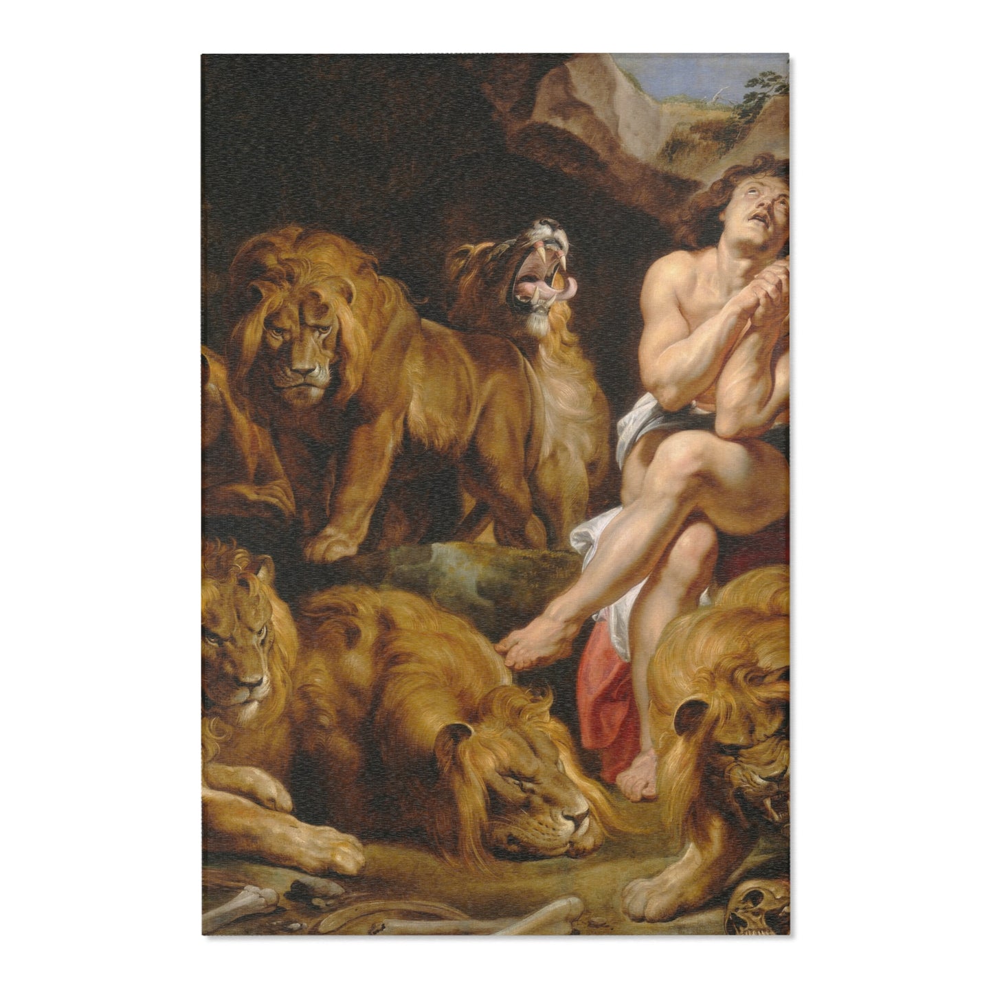 Sir Peter Paul Rubens - Daniel in the Lions' Den - Google Art Project | Area Rug