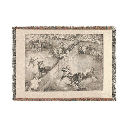 Bullfight in a Divided Ring — Goya Tapestry Blanket