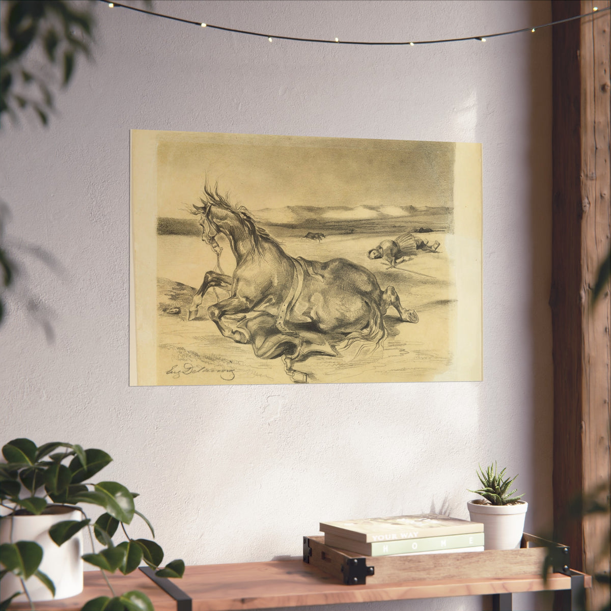Fallen Horse and Dead Knight — Eugène Delacroix Fine Art Poster