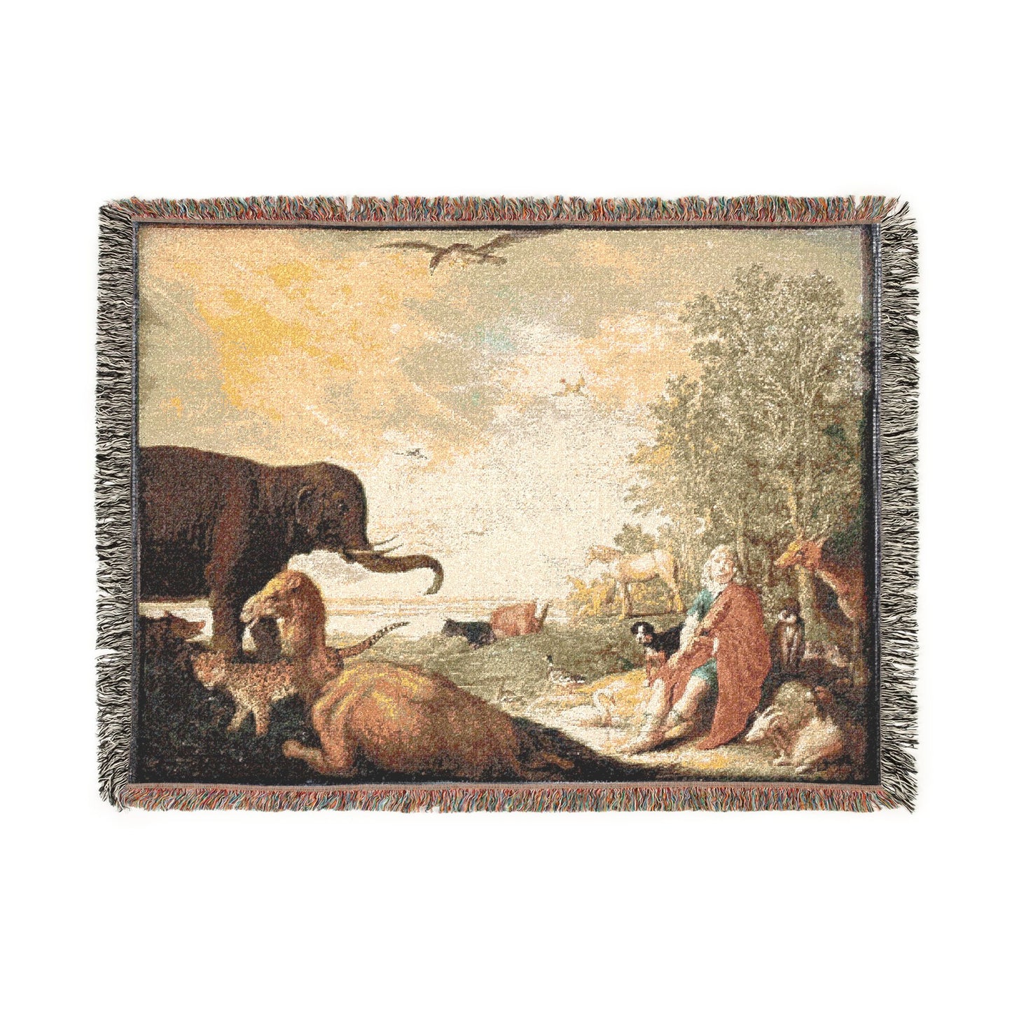 Dessau, Anhaltische Gemäldegalerie, Aelbert Jacobsz. Cuyp, Orpheus und die Tiere | Woven Tapestry Blanket