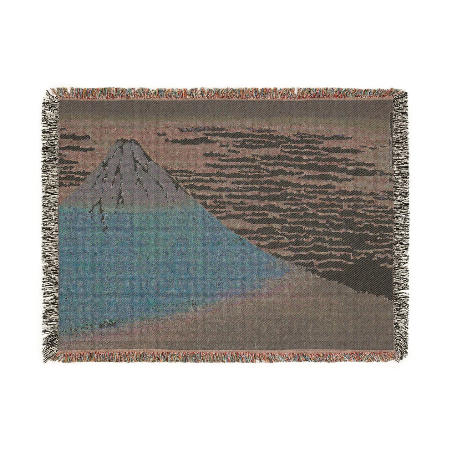 South Wind, Clear Sky, from Thirty-Six Views of Mount Fuji Woven Throw Blanket