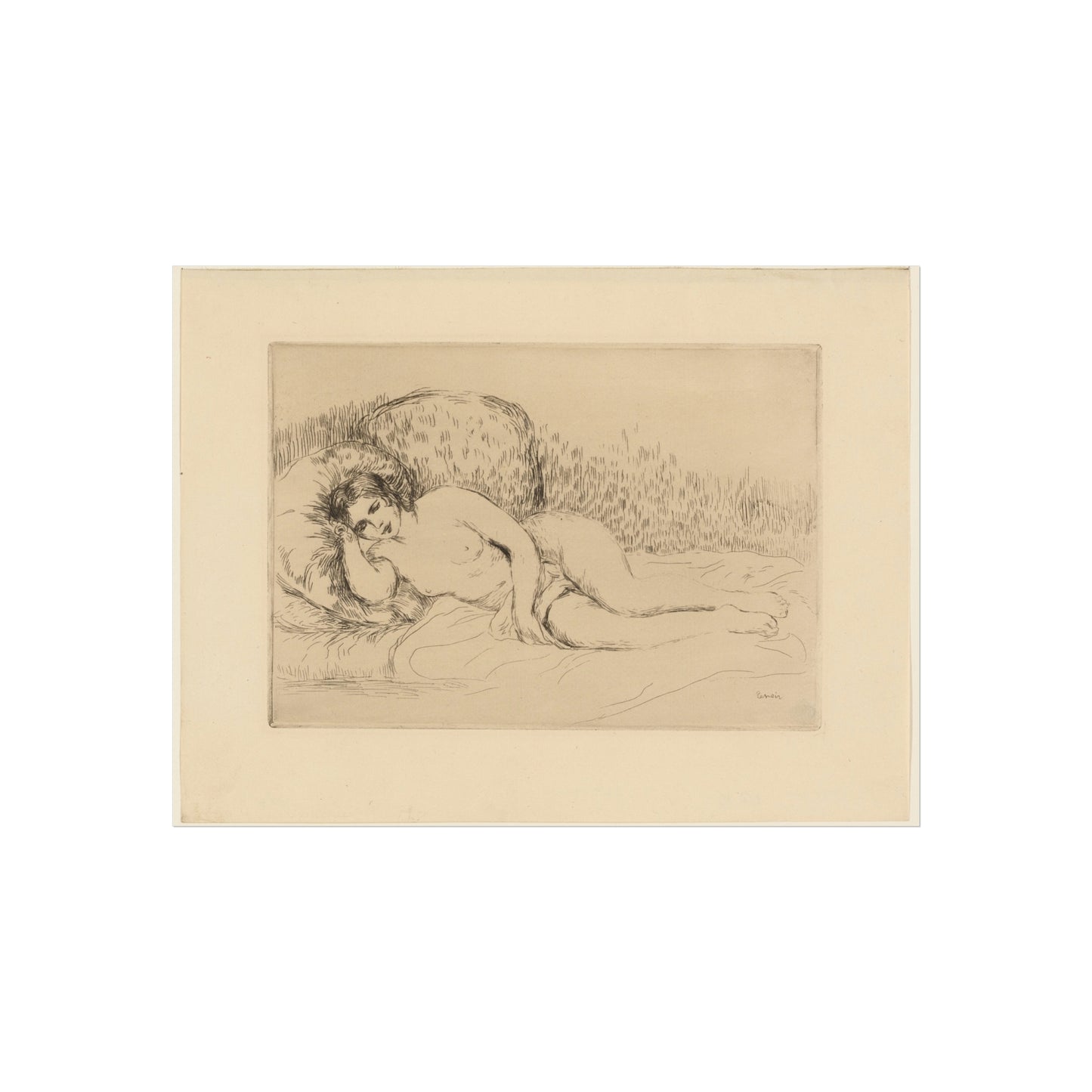 Pierre-Auguste Renoir - Woman Reclining, to the Left | Fine Art Poster