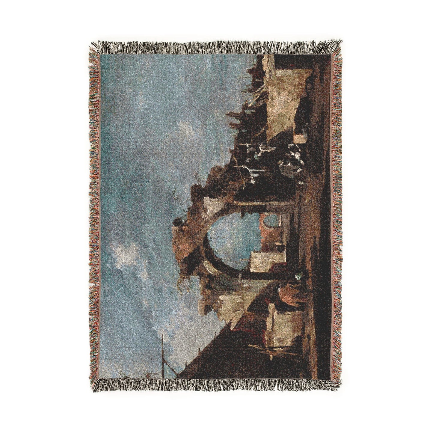 Francesco Guardi - Ruined Archway | Woven Tapestry Blanket