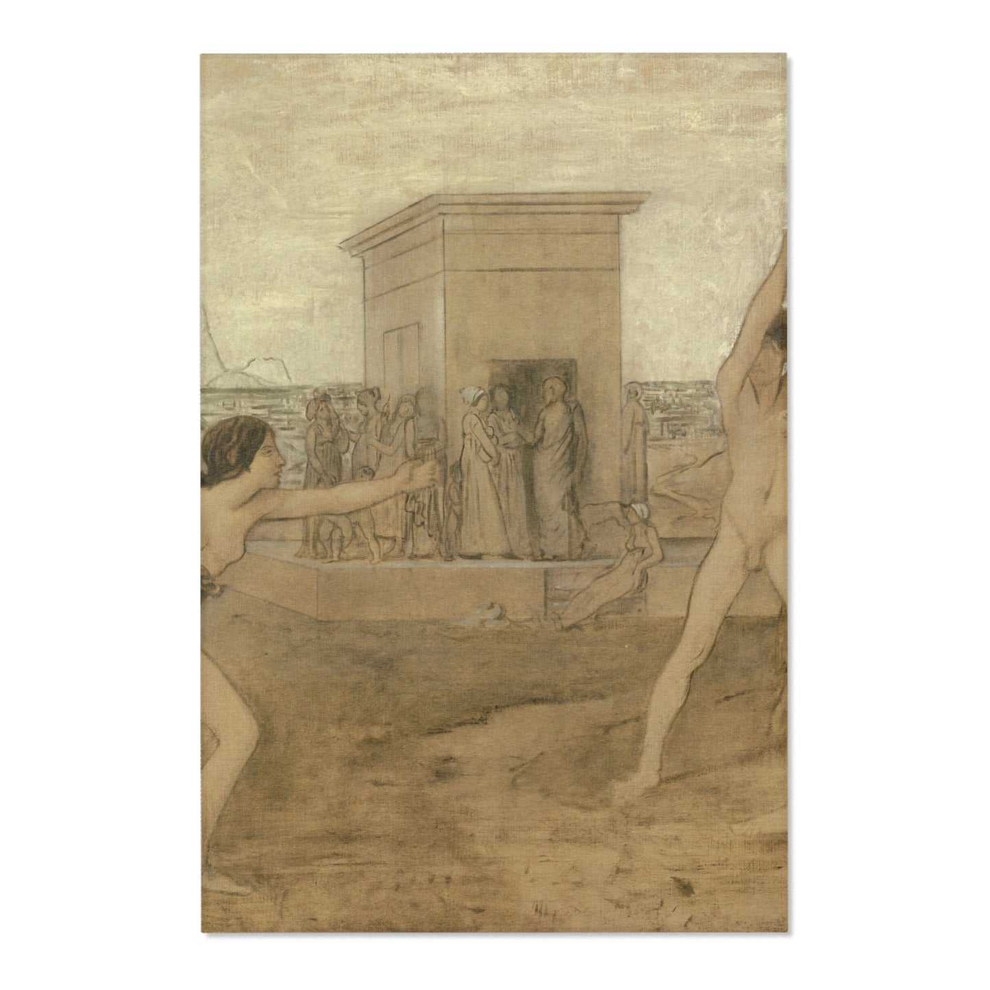 Hilaire Germain Edgar Degas - Young Spartan Girls Challenging Boys | Area Rug
