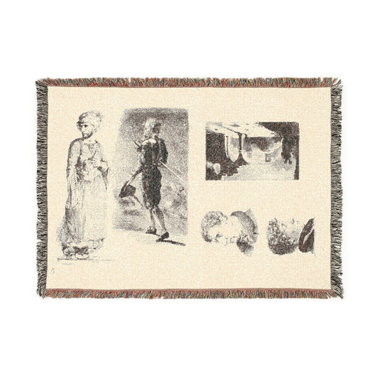 Sheet of Sketches — Delacroix Tapestry Blanket