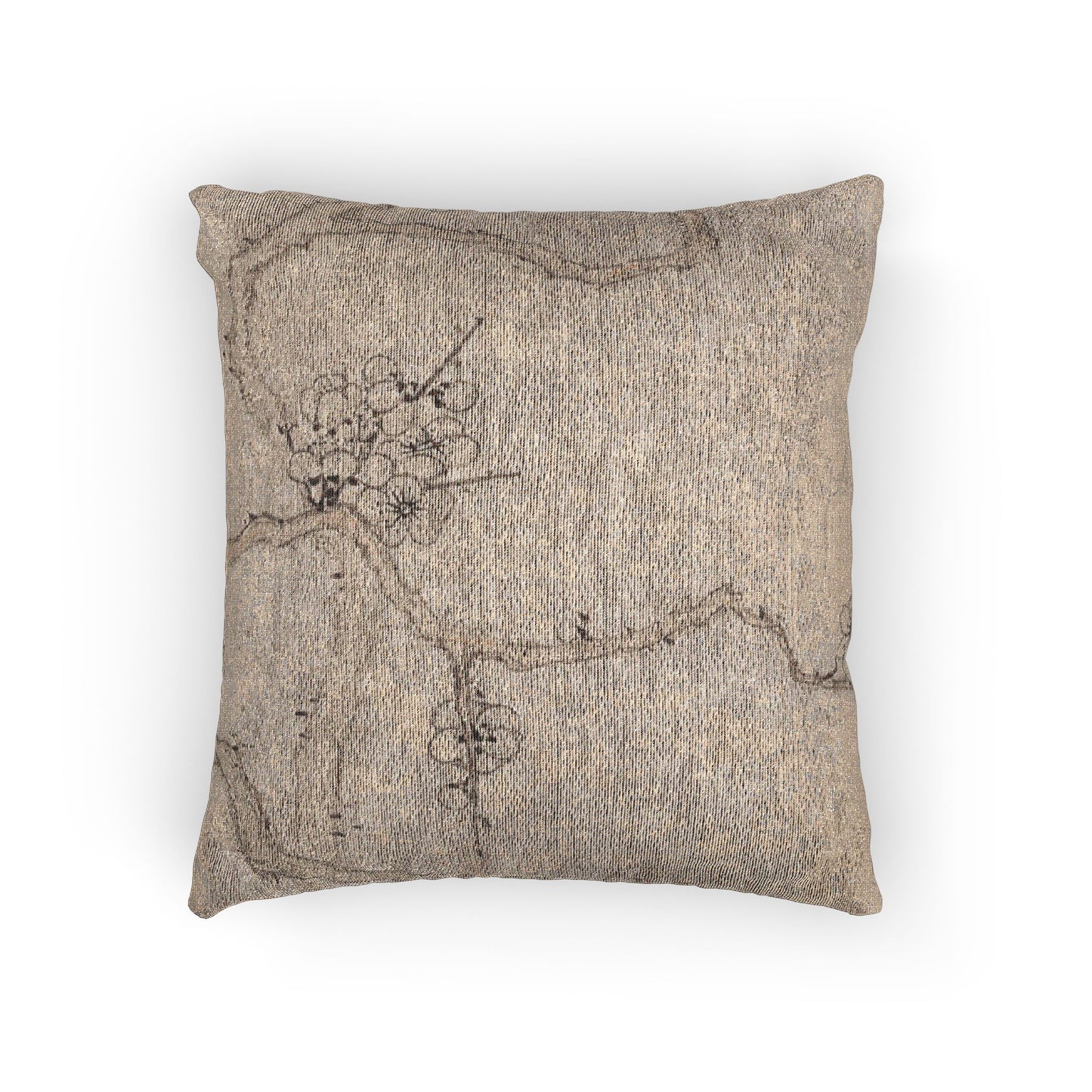 Prunus and Bamboo Woven Pillow