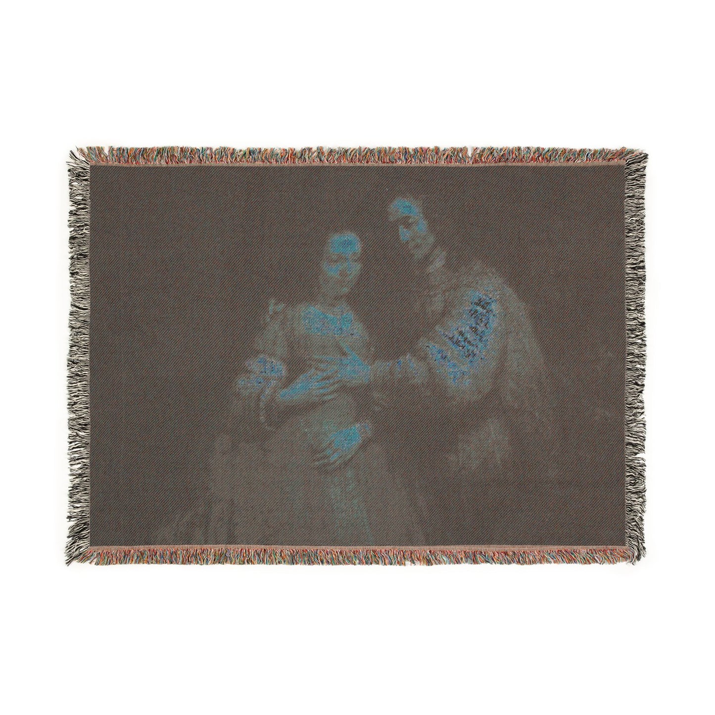 Rembrandt Harmensz. van Rijn - Portret van een paar als oudtestamentische figuren, genaamd 'Het Joodse bruidje' - Google | Woven Tapestry Blanket