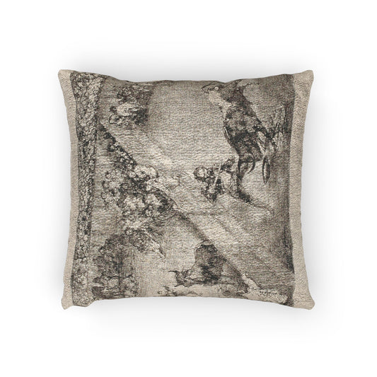 Bullfight in a Divided Ring — Francisco de Goya Woven Pillow